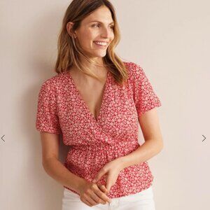 Boden Wrap Elasticated Waist Top